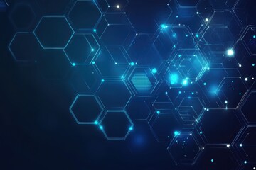 Fototapeta premium computer technology background with circuit board and hexagon tech