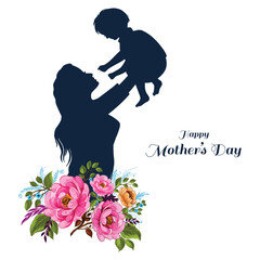 Mother's Day greeting card, banner, poster, wallpaper, background. 