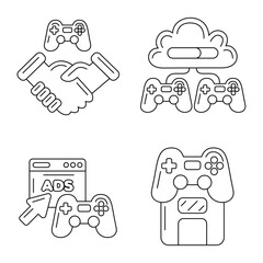 Game Online Element Vector Illustration