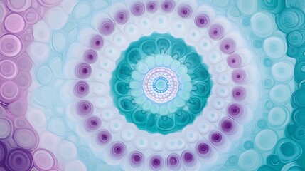 Teal Mandala Abstract Art.