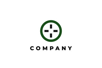 letter o target scope crosshair logo
