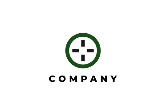 letter o target scope crosshair logo