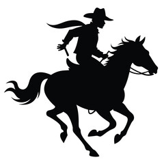 Horse rider silhouette