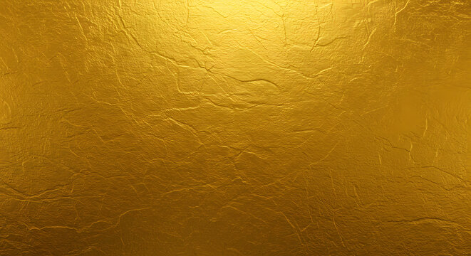 Shiny Golden Metallic Wallpaper - Luxurious Wrinkled Texture