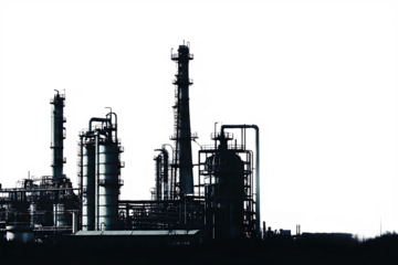 Refinery isolated on white background PNG