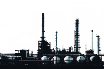 Refinery isolated on white background PNG