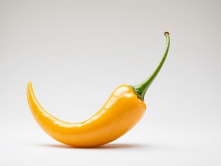 Isolated Hot Yellow Chili Pepper Image for Graphic Use