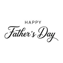 Elegant black and white calligraphy happy father's day greeting for special celebrations