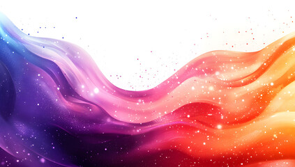 Colorful background vector with colorful lines and dots, white space on the right side of the frame Generative AI