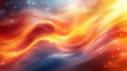 Fototapeta premium Abstract fiery swirls of red, orange, and yellow create dynamic, swirling, and vibrant cosmic artwork