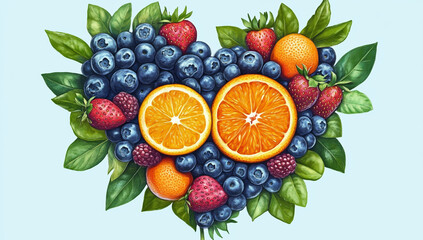 Chocolate red macaw close-up with blurry green leaves