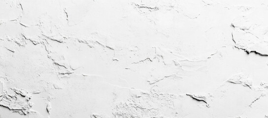 Obraz premium High-resolution image of a textured white wall surface, showing a rough, uneven plaster with cracks and crevices, ideal for design backgrounds. : Generative AI