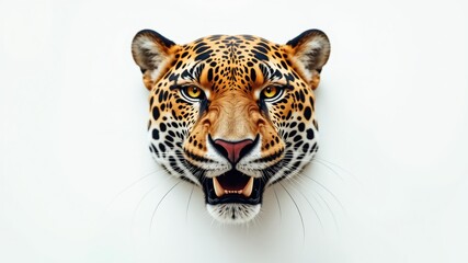 Jaguar Skull Mounted - Front View, Isolated