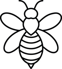 vector illustration of cartoon bee