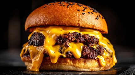 Double Smash Cheeseburger with Melted American Cheese