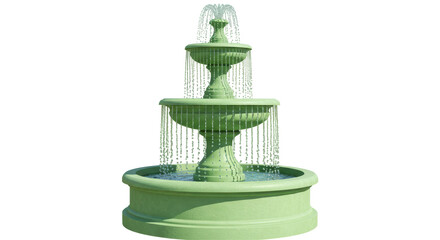 Isolated Garden Fountain