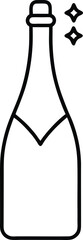 vector illustration of a champagne bottle 
