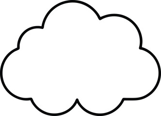 speech bubble with cloud