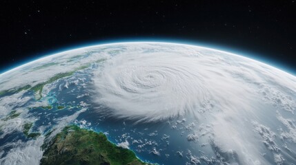 Obraz premium Hurricane from Space: Earth, Storm, Climate Change
