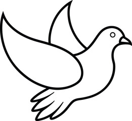 vector illustration of a doves