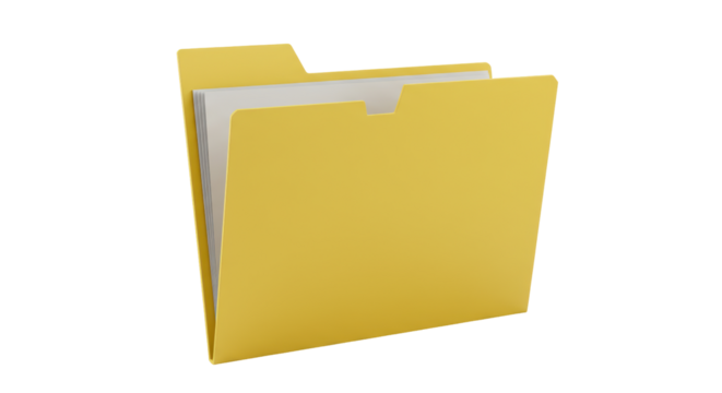 Isolated Yellow Folder