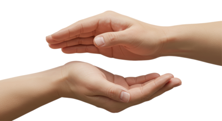 Isolated Hands Protecting