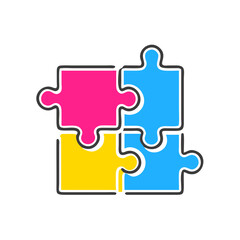 Jigsaw Puzzle Icon Game Pieces Problem Solving Transparent Background