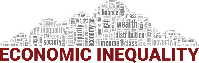 Obraz premium Economic Inequality word cloud conceptual design isolated on white background.