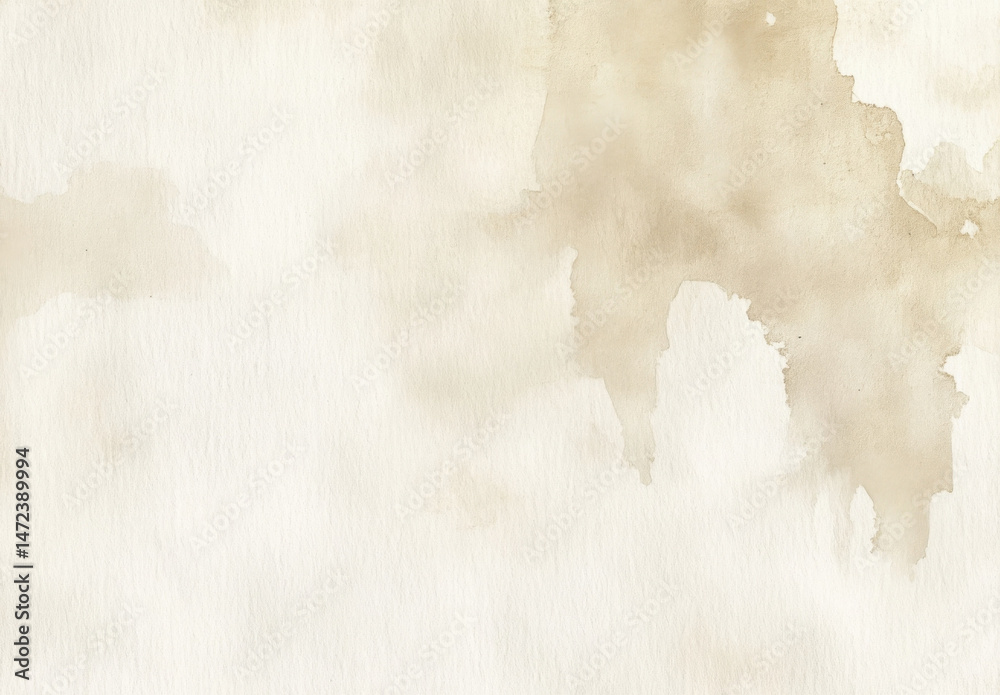 Leinwandbilder subtle beige watercolor wash texture on off-white paper, ideal for backgrounds or design elements. a