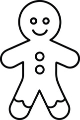 gingerbread man isolated on white