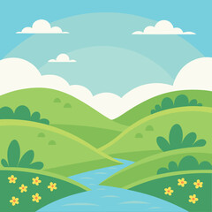 landscape with mountains