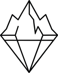 iceberg icon vector illustration