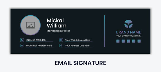 Professional Email Signature Design for Business Communication Enhancing Brand Identity and Contact Information with a Sleek and Modern Vector Layout