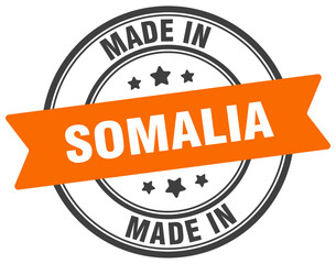 Fototapeta premium Made in Somalia round sign. Made in Somalia stamp.