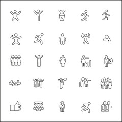 People Line Icons. Editable Stroke. Pixel Perfect. For Mobile and Web. Contains such icons as Male, Female, Senior Adult, Boy, Girl, Family, Relationship.