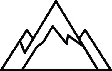 vector illustration of a mountain icon