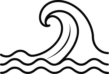 vector illustration of a ocean wave background