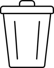 office trash bin icon vector illustration