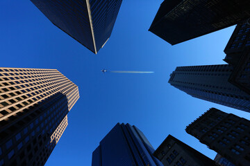 flying plane as air transportation travel