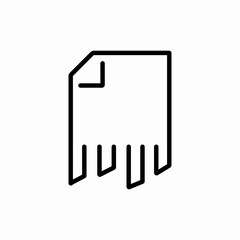 Draft document paper writing text icon vector sign