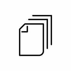 Multiple documents stack files folder icon vector sign