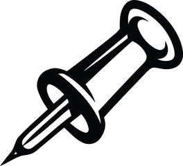 Push pins vector icon design, push pins silhouette vector illustration, push pins line art vector, push pins vector graphics design