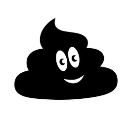 Fototapeta premium Cartoon Poop Emoji - Happy Stool