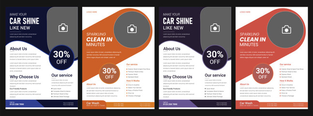 Car Wash Flyer Design Template Layout, Car Cleaning Service flyer, Banner, Washing flyer car, service, repair, garage, foam, clean, shine, bubbles, automobile, drive, engine, a4 print ready template 