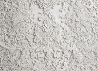 Intricate lace pattern, classic design, rich texture  White background highlights ornate details , textile, classic, pattern