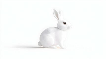 White rabbit figurine