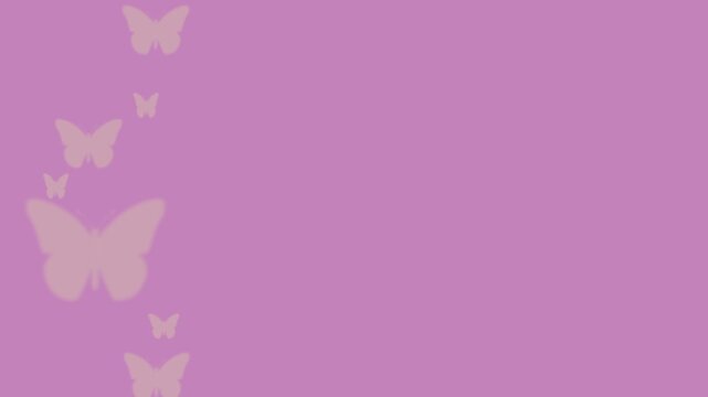 Animated background with butterflies, 4k, looped