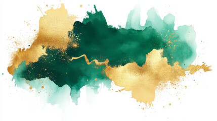 Artistic watercolor-style vector with an aged paper look, featuring abstract gold brushwork; suitable for design posters, cards, and flyers