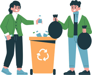 Recycling Trash Illustration