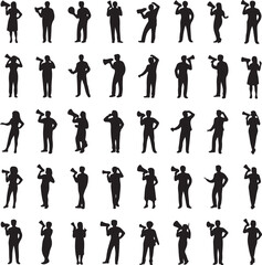 Fototapeta premium Sport Silhouette SVG – All-Around Athletic Vector DesignFitness & Training SVG – Clipart for Active Lifestyle ProjectsAthlete Vector Bundle – Perfect for Team Sports & Solo EventsSports Activity